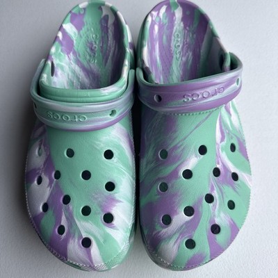 Crocs Classic Platform Marbled Tie Dye Slip on Clogs Shoes Women's sz 11