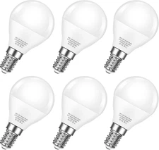 Ceiling Fan Light Bulbs, 60W Equivalent E12 LED Bulb, Super Bright 6W LED Daylig