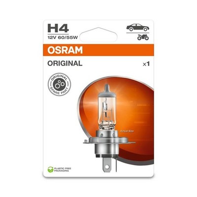 1x OSRAM ORIGINAL H4 GLÜHLAMPE 12V P43T | 64193-1BL