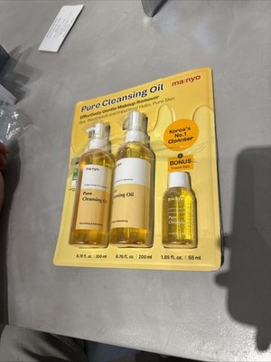 Manyo Pure Cleansing Oil  3 PC Set 6.7 oz + 1.8 pz 1 200ml, 1x 150ml + 55ml