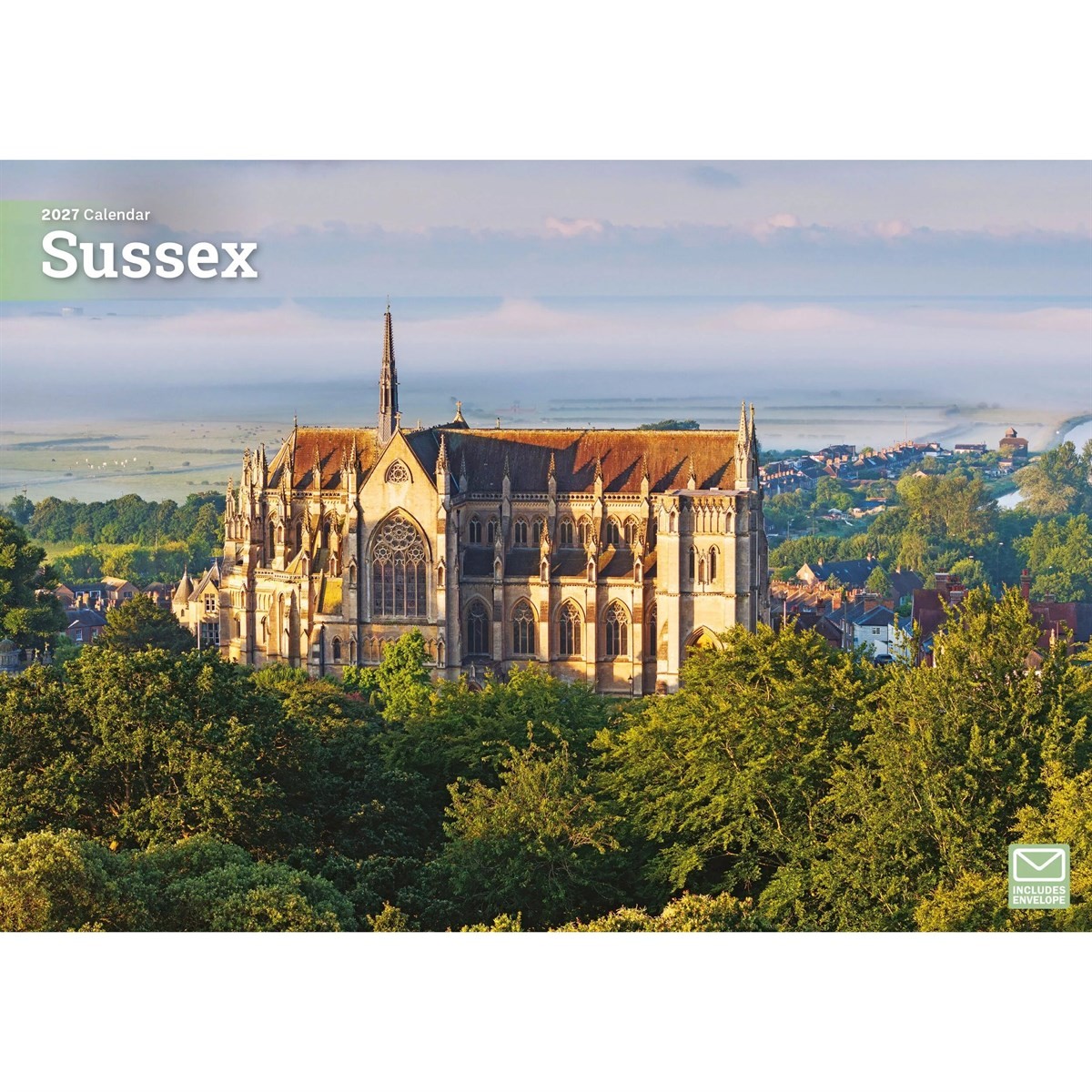 Sussex A4 Calendar 2027 - Regional - Month To View