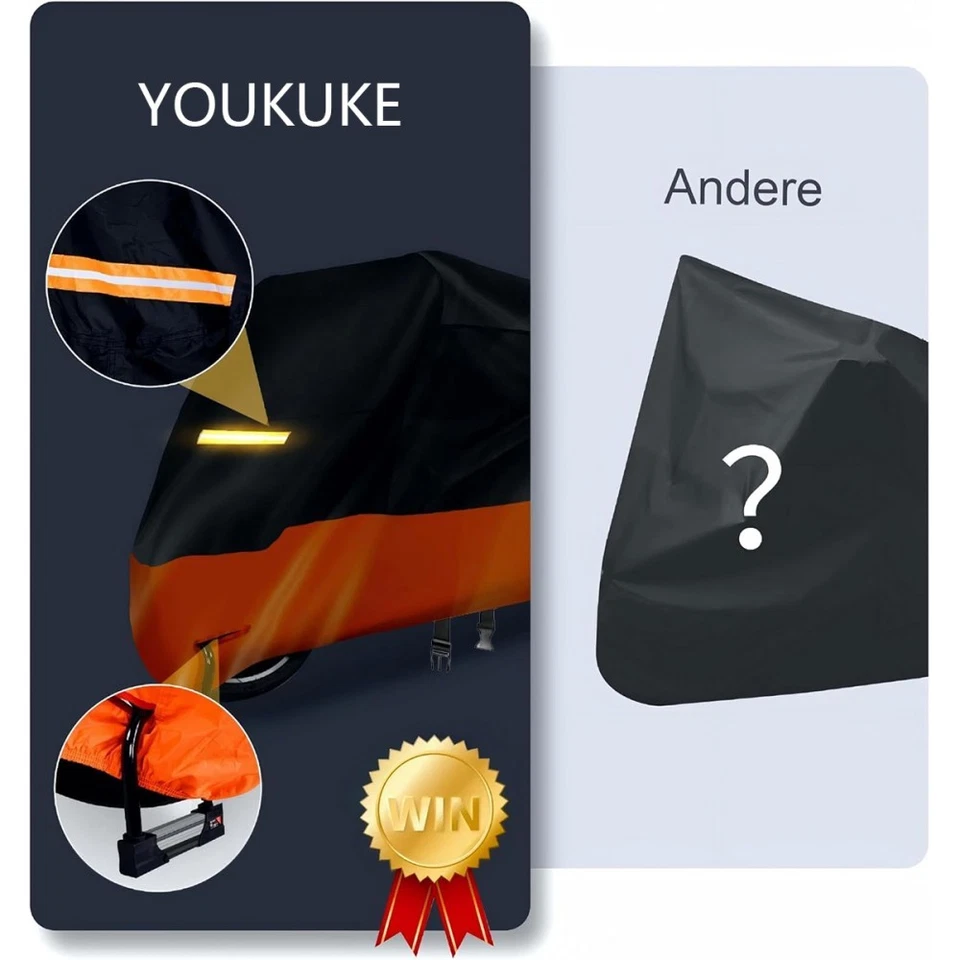 Wasserdicht Motorradgarage Elektrofahrräder Motorrad Abdeckung Abdeckplane XXL - Bild 4 von 4