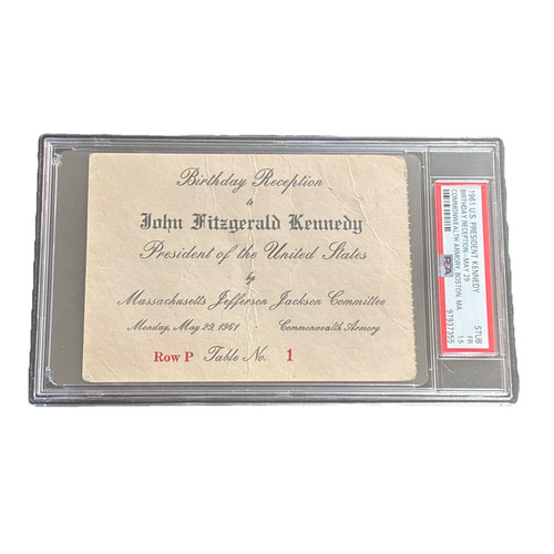 1961 Präsident John Kennedy Geburtstag Empfang Ticket Boston Stadium Armory PSA - Bild 1 von 4