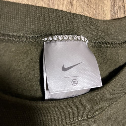 Vintage Nike Y2K Olive Orange Swoosh Crewneck 2XL - Picture 4 of 6