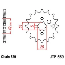47127 - FRONT TRANSMISSION ATTACHMENT SPROCKET compatible with Yamaha YFM 125