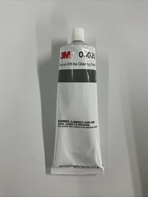 14.5 oz 3M Auto Body Acryl White Glazing Putty 05095 Slow Drying, Easy Spreading