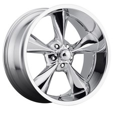 Mounted Wheel - Bg Rod Works Old School Rim 15x7 5x114.3 Offset -6 Chrome