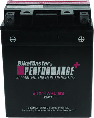 BikeMaster 781307 BTX14AHL-BS Battery