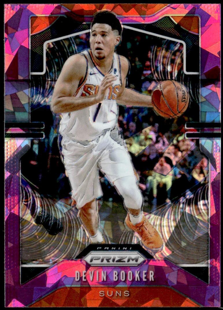 2019-20 Panini Prizm #67 Devin Booker Prizms Pink Ice E1