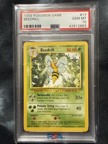 Beedrill graded PSA 10 for sale on eBay