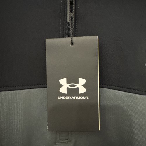 UNDER ARMOUR GOLF MENS UA STORM MIDLAYER BREATHABLE ½ ZIP Medium Black/Grey - Picture 3 of 6