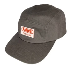 Abus Cycling  Panel Gray Hat Cap Adjustable Patch Red White Grey
