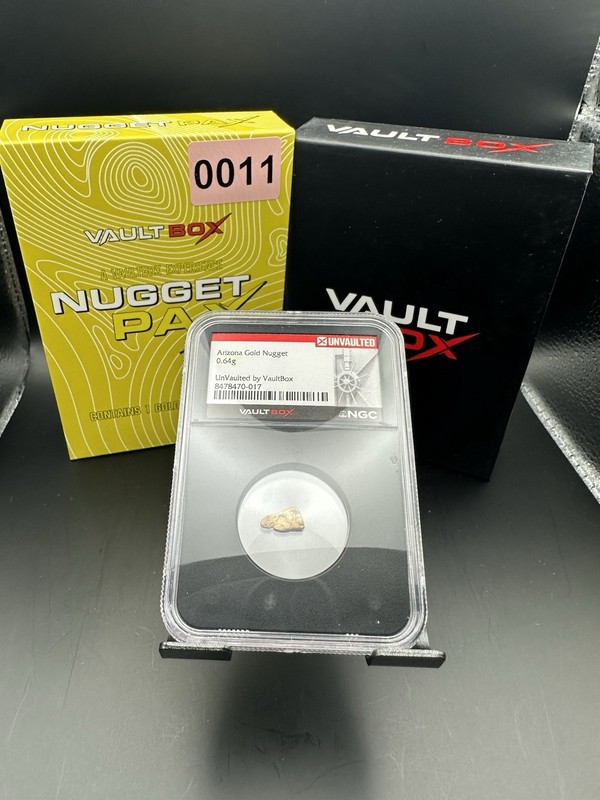 VaultBox UnVaulted Arizona Gold Nugget 0.64g Gold in NGC Holder 🔥