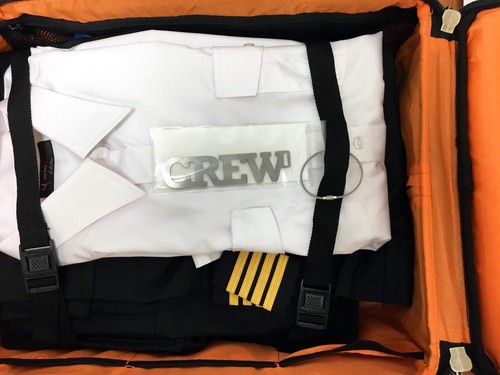 Stainless Steel Crew Tag, Pilot's Luggage Tag w/X-Ray TSA ID - Picture 4 of 5