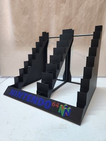 Nintendo 64 (N64) 18 Cartridge Display Stand (UV Printed Logo)