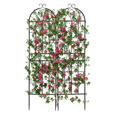 2 Pack 16" x 61" Rustproof Iron Garden Trellis for Climbing Plant Support Metal