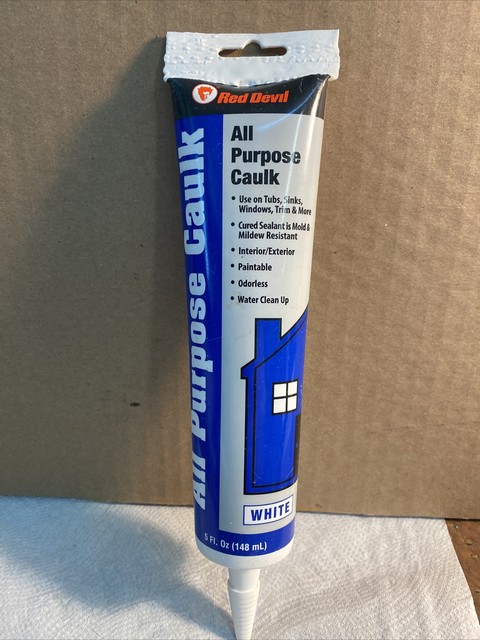 Red Devil All Purpose Siliconized Caulk White 045fd 5 Do. Oz 148ml for ...
