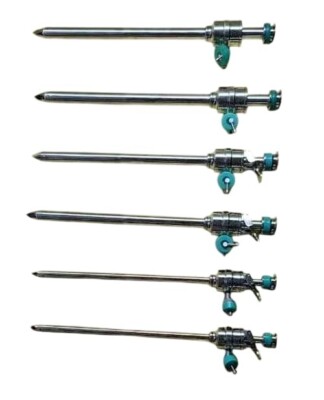 Laparoscopic Trocar Cannula Multifunction Pyramidal Jaw 5mm 10mm 12mm 200mm 6Pc