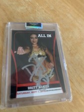 BRITT BAKER 2018 ALL IN AUTO RC #28 - ROOKIE AEW WWE AUTOGRAPH DR  DMD Signed
