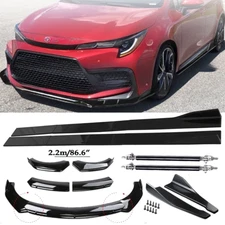 Front Bumper Lip Spoiler Side Skirts Rear Lip For Toyota Corolla SE Sedan 20-24
