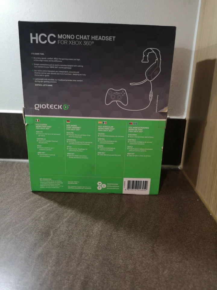 HCC Mono Chat Gaming Headset for Xbox 360 (Gioteck)  Wired Single Headphone - Image 3 of 4
