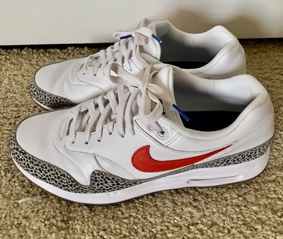 Nike Air Max 1 G Golf Shoes NRG Habanero Red Safari Jordan Size 10.5 Rare!  | eBay