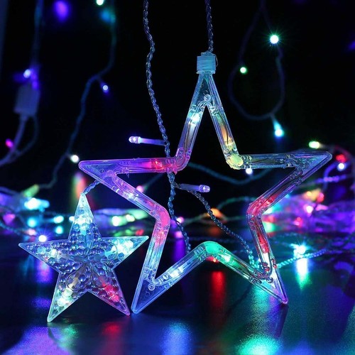 1/2x 3.5m 138 LED Star Moon String Fairy Curtain Light Ramadan Eid Mubarak Decor - Picture 26 of 32