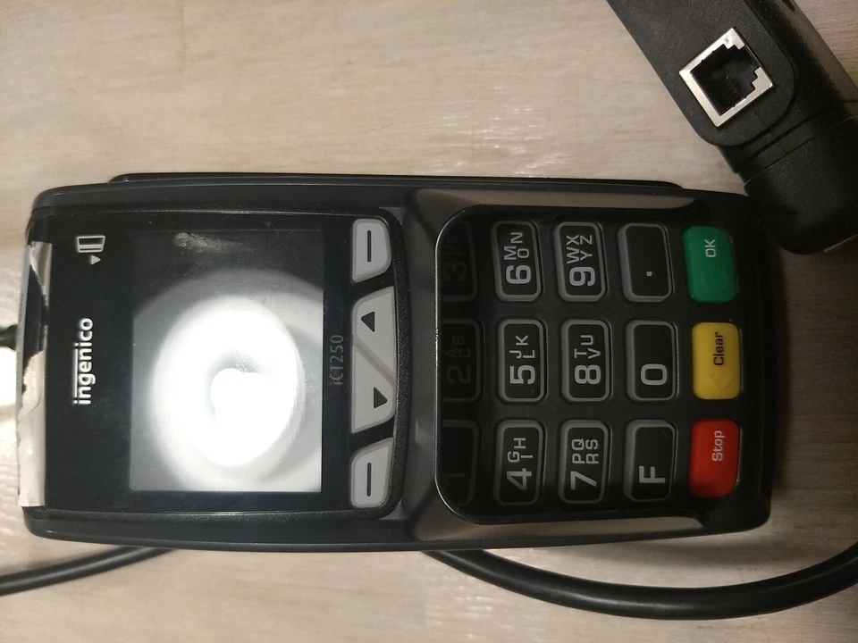 Ingenico Kartenzahlungsgerät iCT250 V3 EC-Terminal Kartenterminal, ohne netzeil - Bild 3 von 4