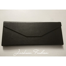 BLACK FOLDABLE SUNGLASS CASE HOLDER FASHION EYEGLASS SUNGLASSES CASES PORTABLE