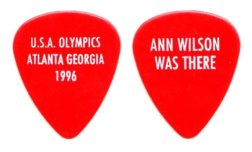 Heart Ann Wilson Signature USA Olympics Red Guitar Pick - 1996 Tour
