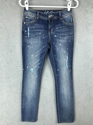 INC Denim Womens Skinny Leg Regular Fit Womens Low Rise