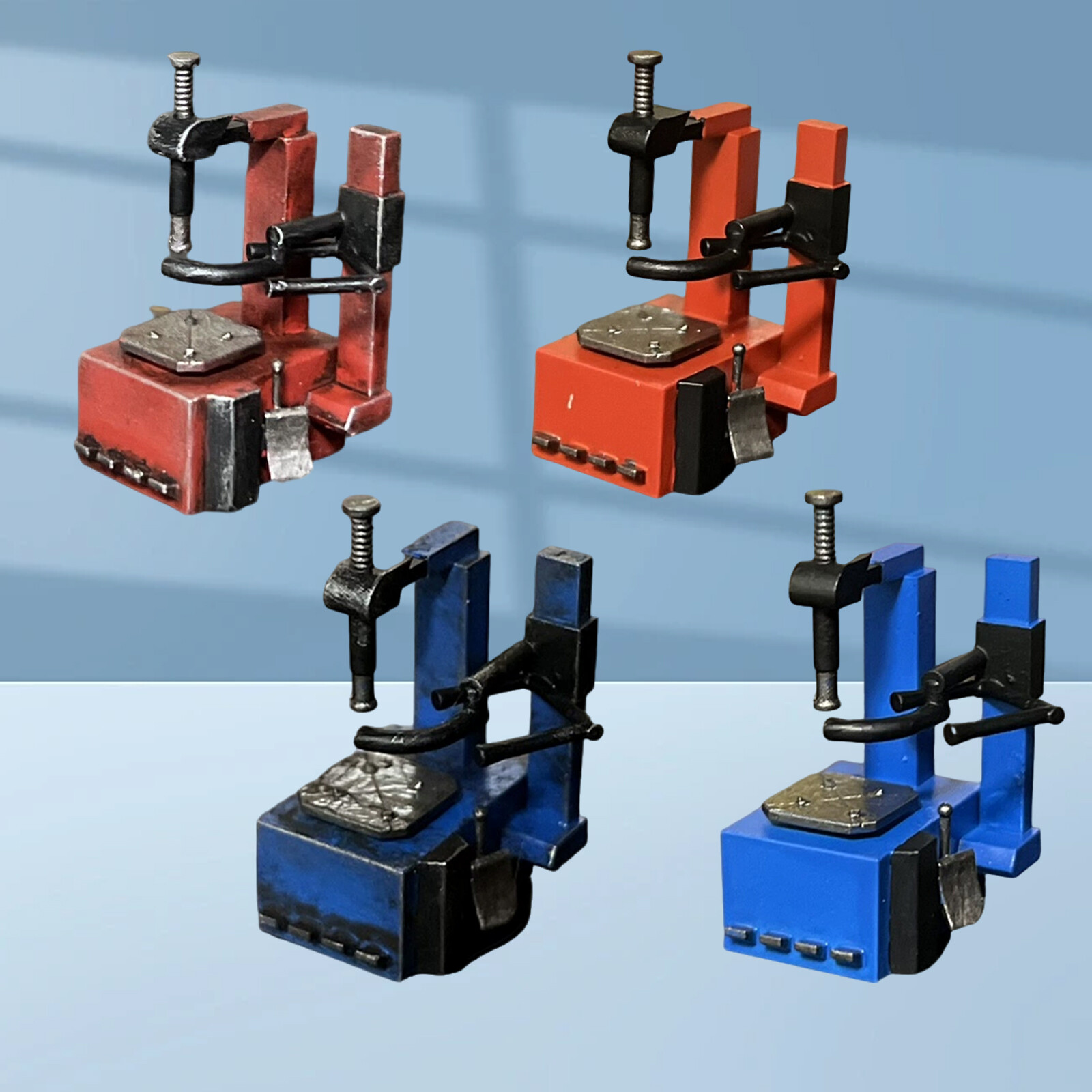 1:64 Diorama Garage Tire Picker Workshop Scene Model Accessory