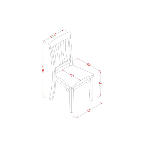 5 PC Kitchen Table Set-kitchen Table and 4 Dining Chairs - Picture 5 of 5