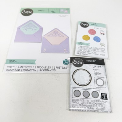 Sizzix Thinlits Impresslits Embossing Bundle Scrapbooking Card Making Letters