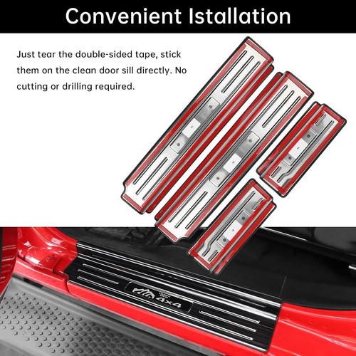 Custom Fit Jeep Door Sill Protectors - Stainless Steel for Wrangler JL & JT 2025 - Bild 10 von 11