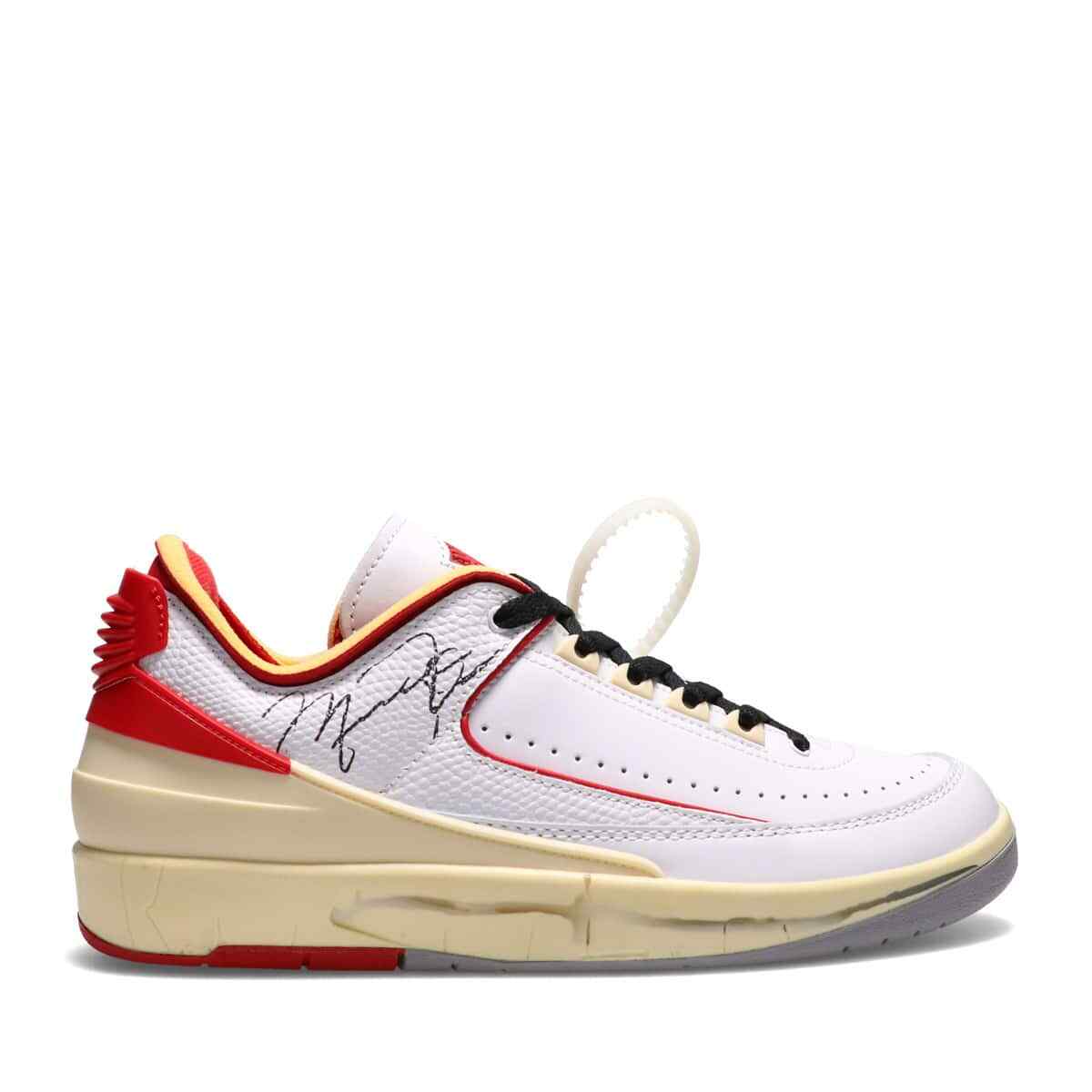 DJ4375-106 Off-White × Nike Air Jordan 2 Low White and Varsity Red 