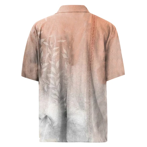 Men's Short Sleeve Button-Up Casual Cuban Guayabera Beach Wedding Dress Shirt - Picture 11 of 36