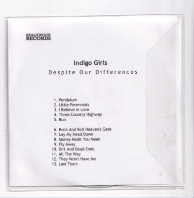 (LP280) Indigo Girls, Despite Our Differences - DJ CD