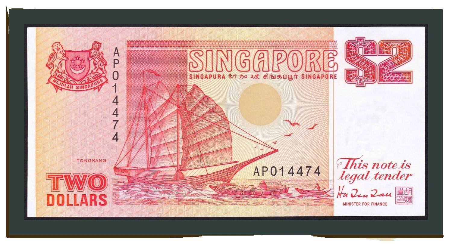 1990 billetes de Singapur
