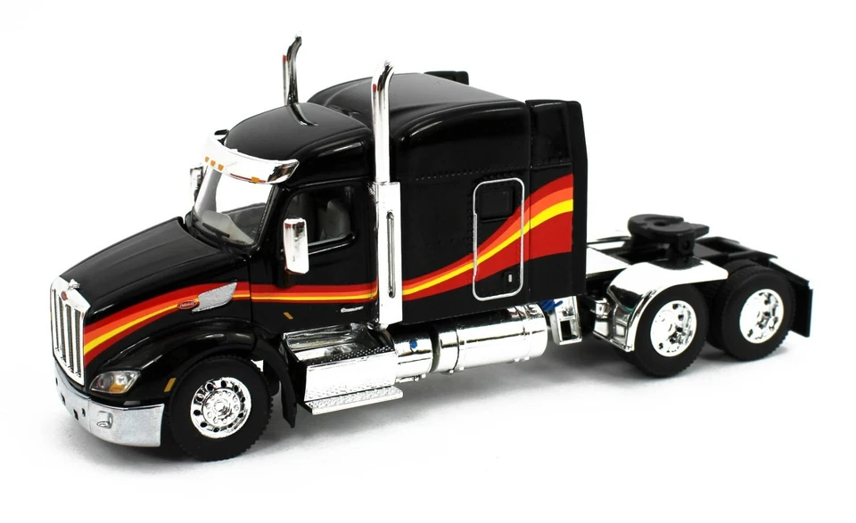 2023 DCP 1:64 *черный и красный * Peterbilt 579 и утилиты 53' рулон брезент трейлер новый в коробке - Изображение 4 из 4
