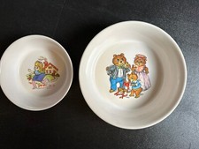 Vintage Oneida Deluxe 3243 Goldilocks and the Three Bears Childs Bowls Melamine