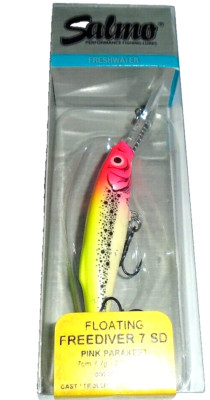 Salmo 7SD Freediver Crankbaits   (Pink Parakeet-2.75'')