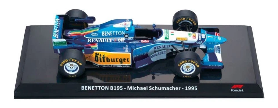 Coches modelo Michael Schumacher 1995 DeAGOSTINI Big Scale F1 #7 Benetton B195 1/24 Foto 2 de 3