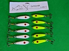 10 -1/4 OZ FISHING JIGGING CASTING LEAD SLAB SPOONS ICE FISHING PANFISH