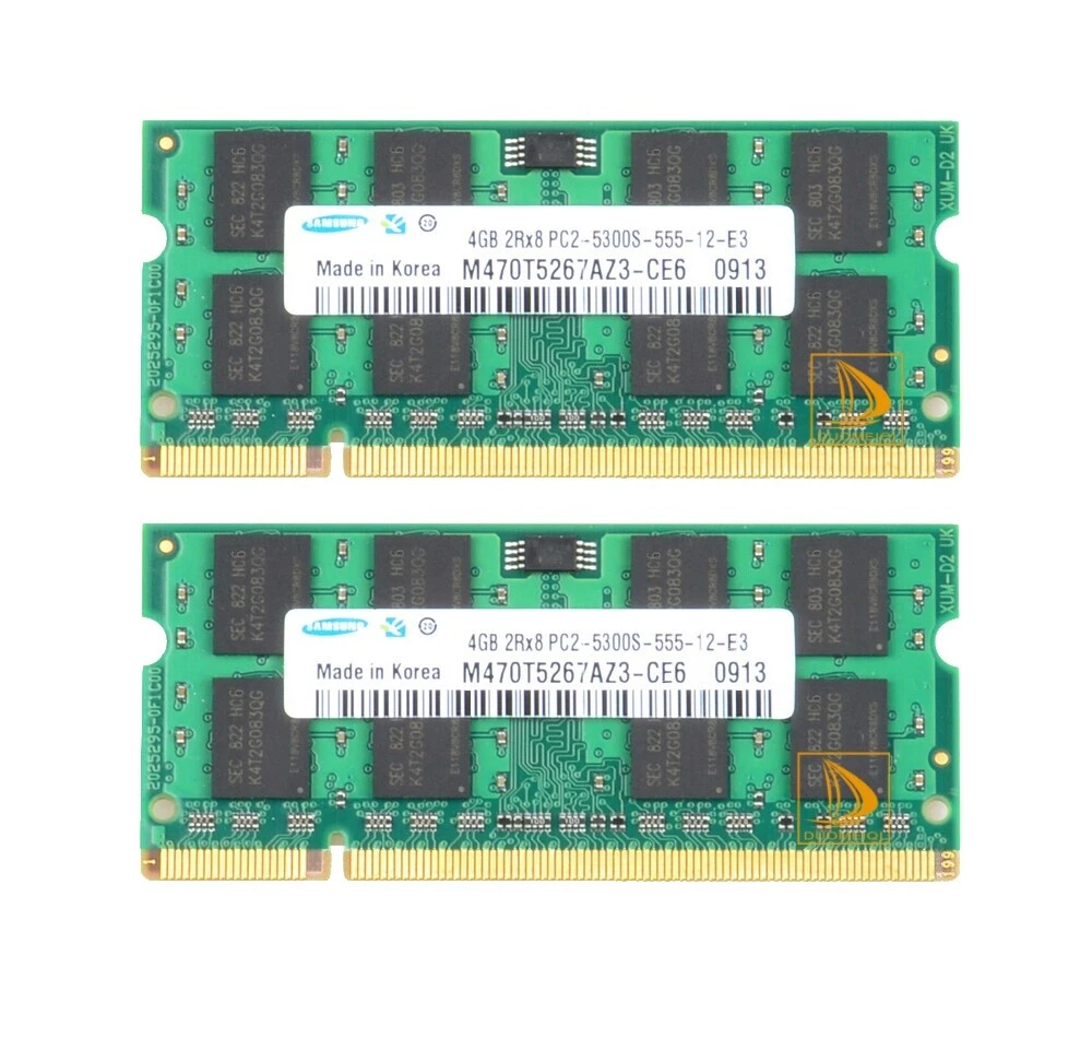 4 GB PC2-5300 DDR2-667 Computer Memory (RAM) with 2 Modules and 200 Pins