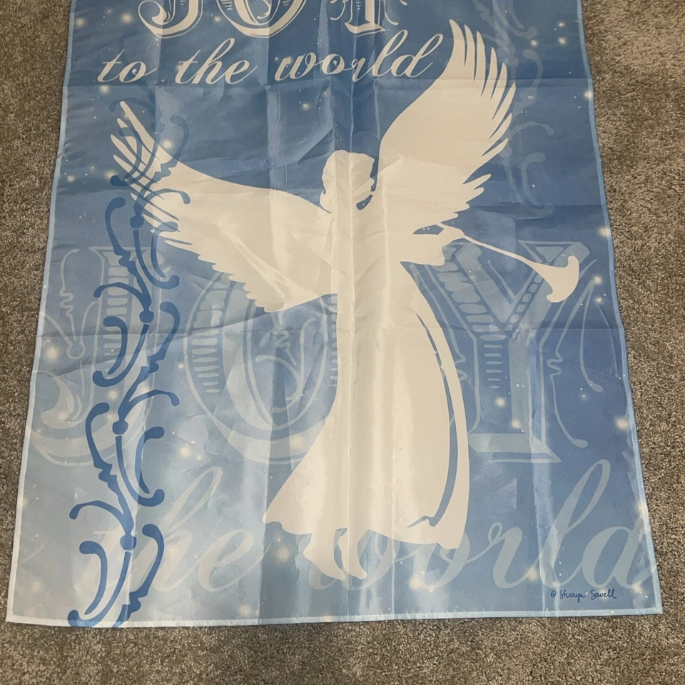 HERMOSA BANDERA DE JARDÍN DE HOJA PERENNE ALEGRÍA AL MUNDO ÁNGEL ¡ALEGRARSE! 12,5 X 18 Foto 3 de 4