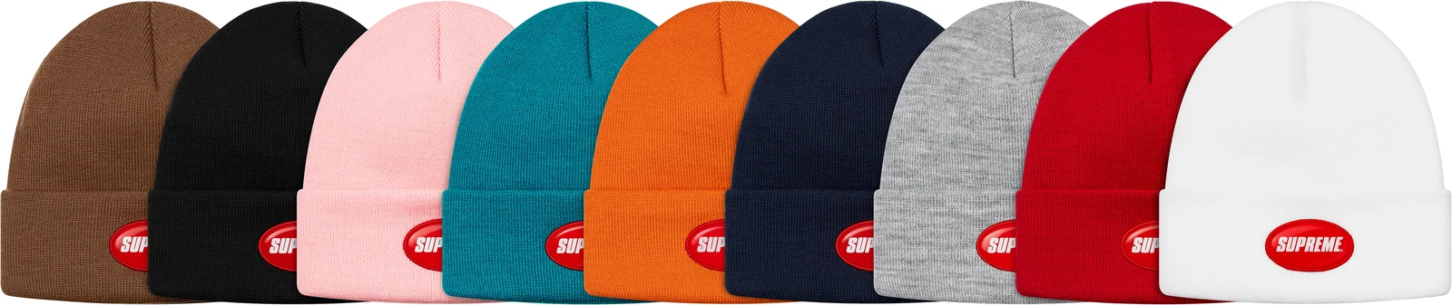 Supreme Caoutchouc Patch Beanie gris noir sarcelle S/S 18