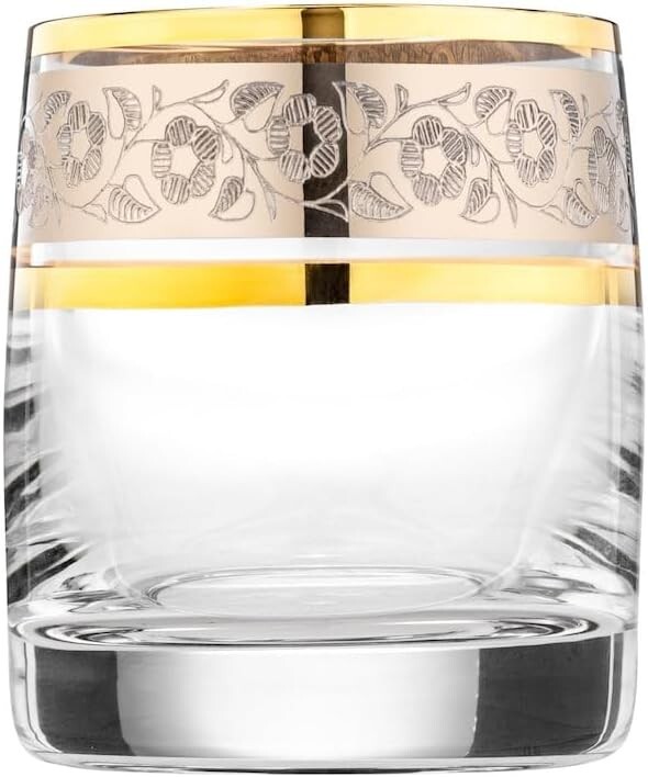 Crystalex Bohemia 25015/060/QP249 2 oz, Ideal Exclusive, Shot Glasses, Gold Rim