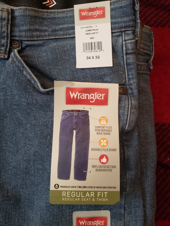 New Mens Wrangler Jeans Comfort Flex Waistband eBay