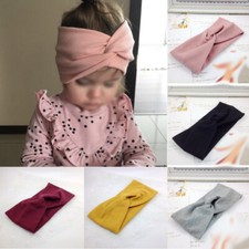 2pcs Baby Soft Cotton Headband Elastic Hairband Ears Head Wraps Hat Turban Cap